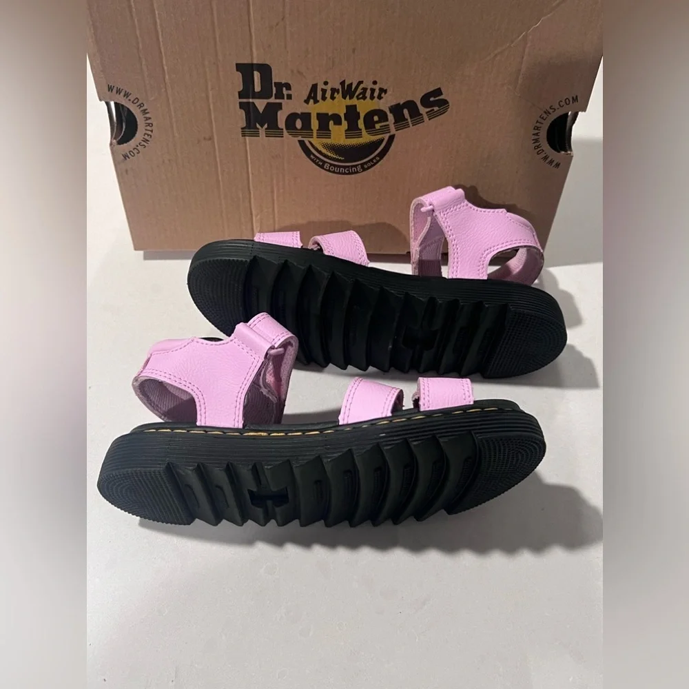 Dr Martens Air Wair Kids Klaire J Leather Sandals‎ Size 2 Pink JY004 NIB